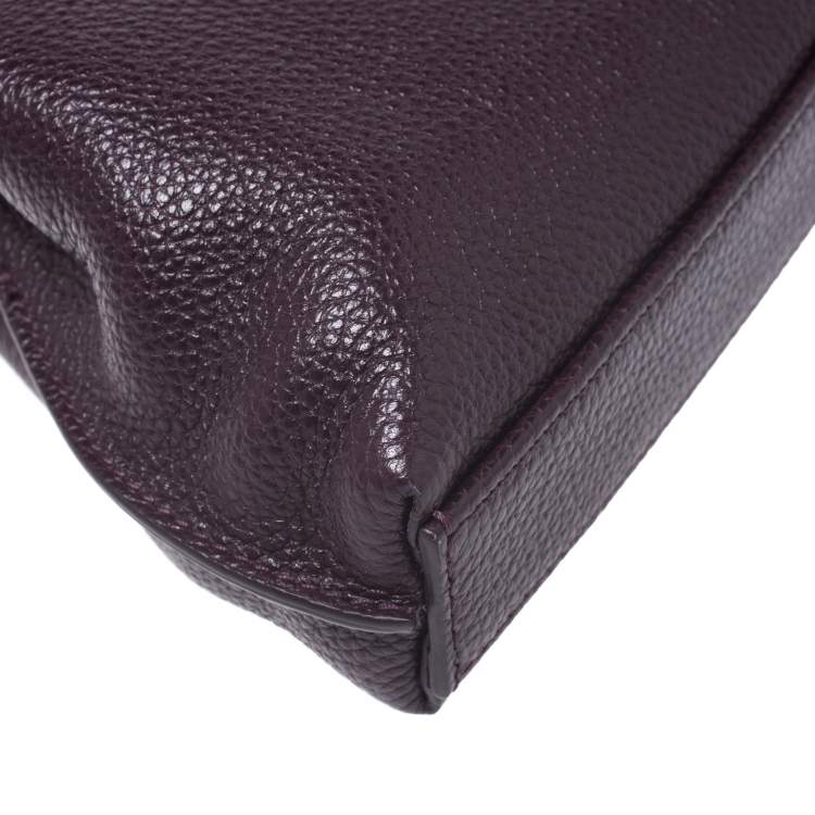 Pre Owned Akris Purple Leather Crossbody Bag