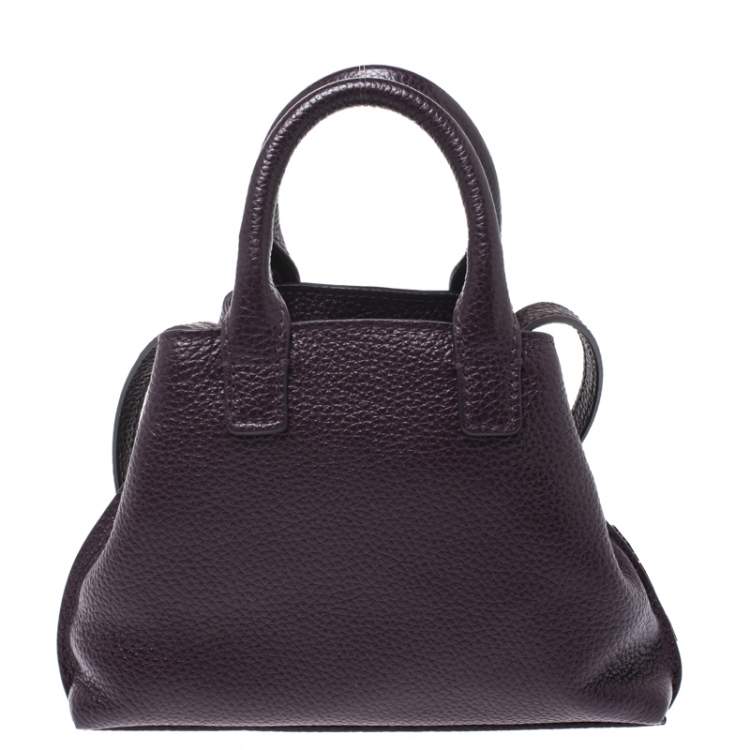 Pre Owned Akris Purple Leather Crossbody Bag