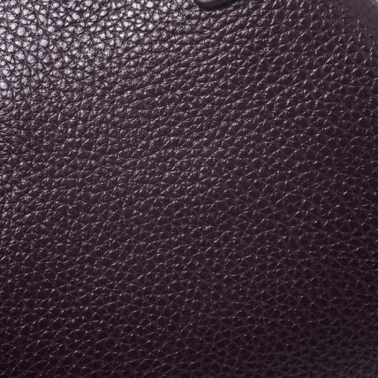 Pre Owned Akris Purple Leather Crossbody Bag