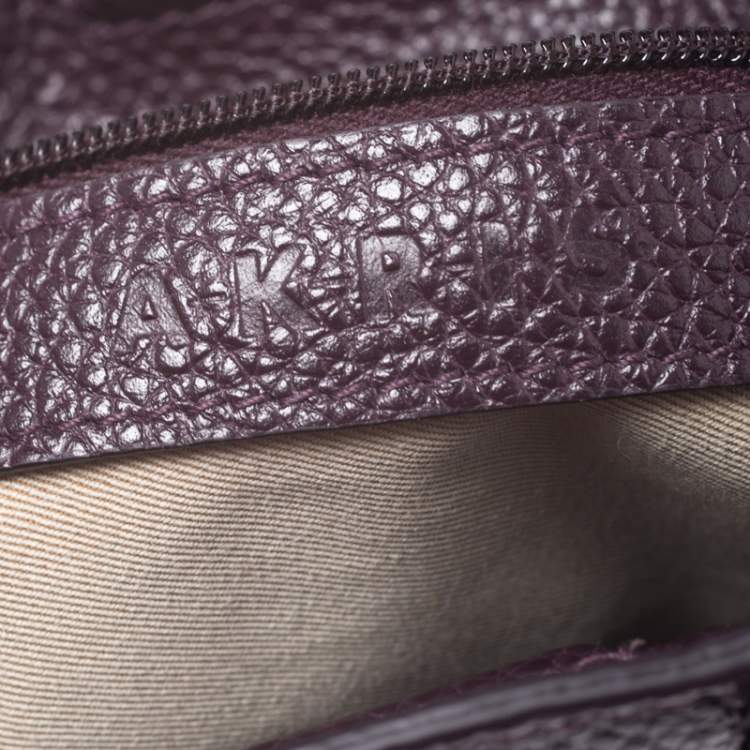 Pre Owned Akris Purple Leather Crossbody Bag