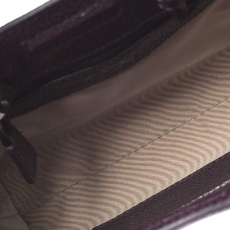 Pre Owned Akris Purple Leather Crossbody Bag