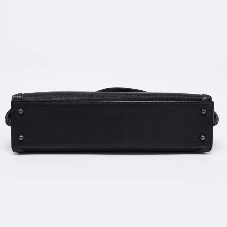Pre Owned Akris Black Horsehair And Leather Shoulder Bag