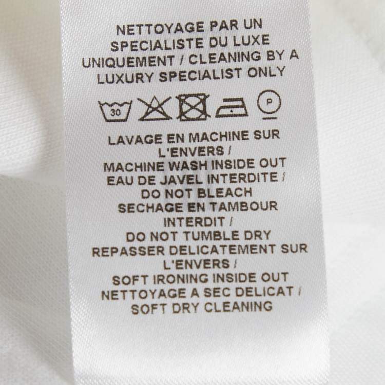 Pre Owned Alaia White Logo Embroidered Cotton T-Shirt S