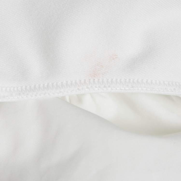 Pre Owned Alaia White Cotton Poplin Hooded Body Shirt XS
