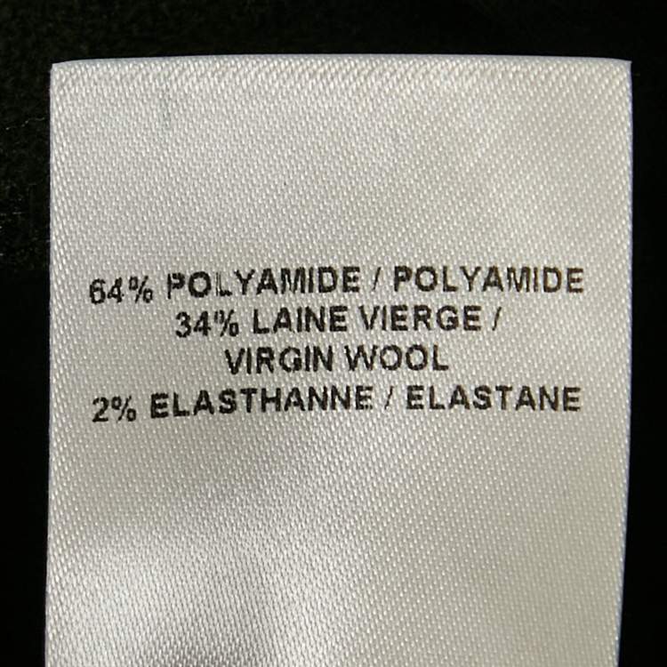 Pre Owned Alaia Black Stretch Gabardine High Waist Leggings XS