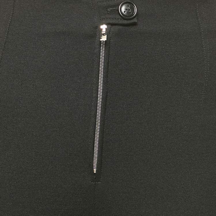 Pre Owned Alaia Black Stretch Gabardine High Waist Leggings XS