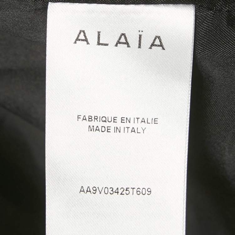 Pre Owned Alaia Black Stretch Gabardine Double Breasted Jacket M