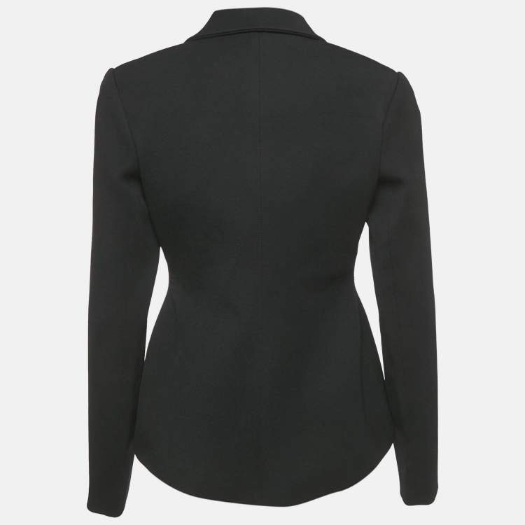 Pre Owned Alaia Black Stretch Gabardine Double Breasted Jacket M