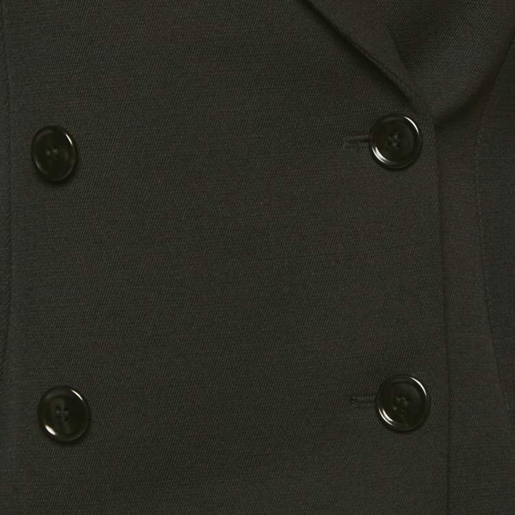 Pre Owned Alaia Black Stretch Gabardine Double Breasted Jacket M