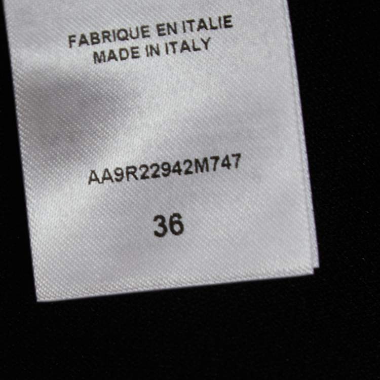 Pre Owned Alaia Black Jersey Waist Detail Midi Dress S