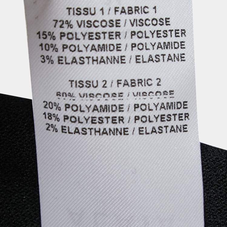 Pre Owned Alaia Black Jersey Waist Detail Midi Dress S