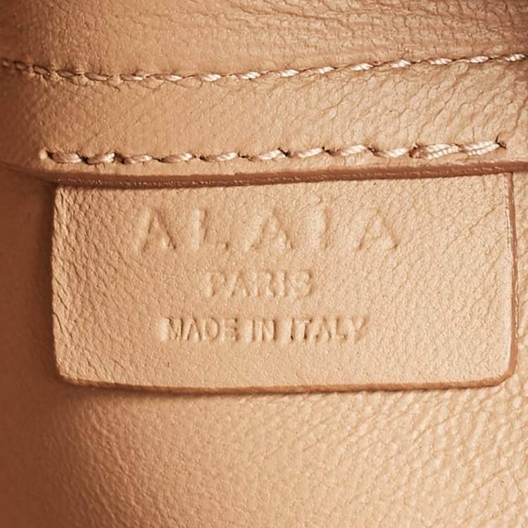 Pre Owned Alaia Red Suede Small Studded Rose Marie Bucket Bag