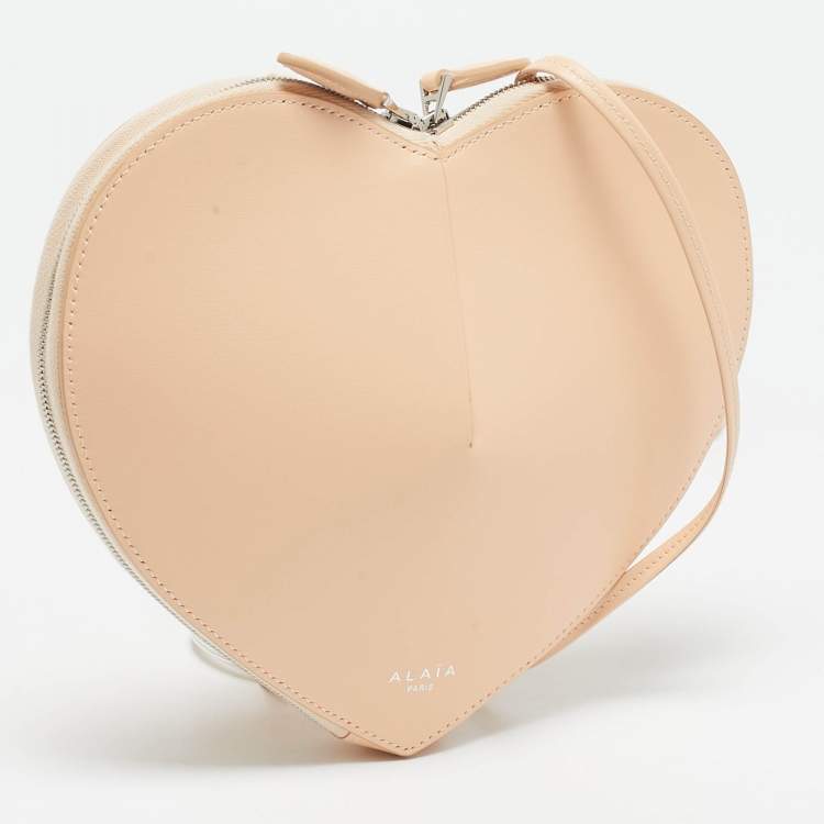 Pre Owned Alaïa Beige Leather Le Coeur Shoulder Bag