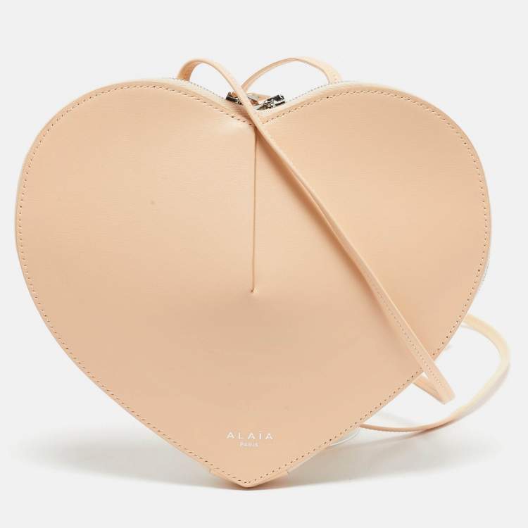 Pre Owned Alaïa Beige Leather Le Coeur Shoulder Bag