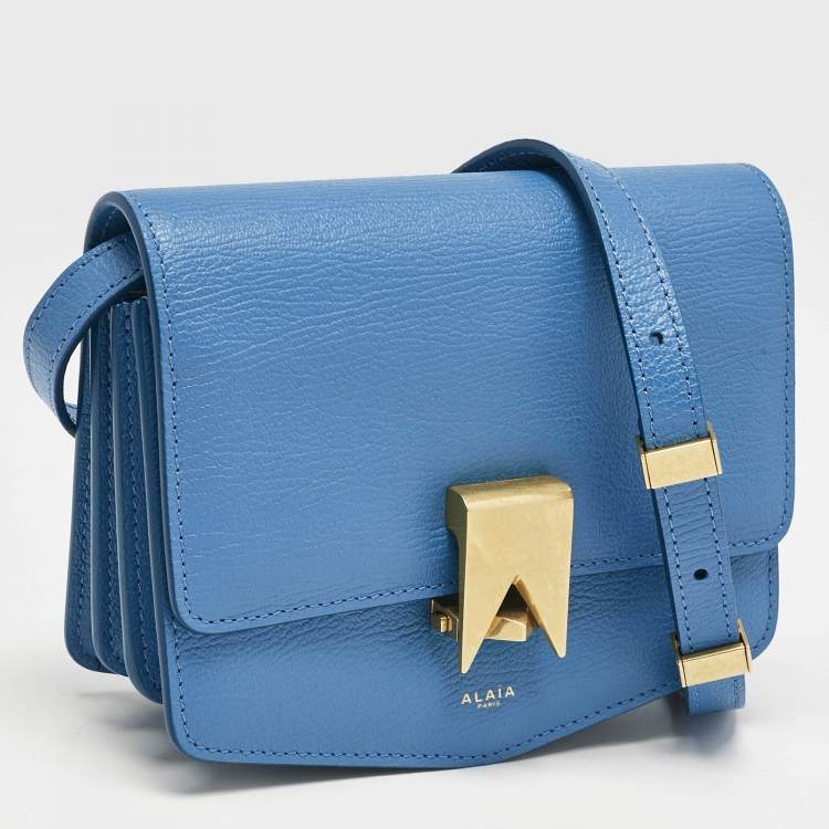 Pre Owned Alaia Blue Leather Small Le Papa Shoulder Bag