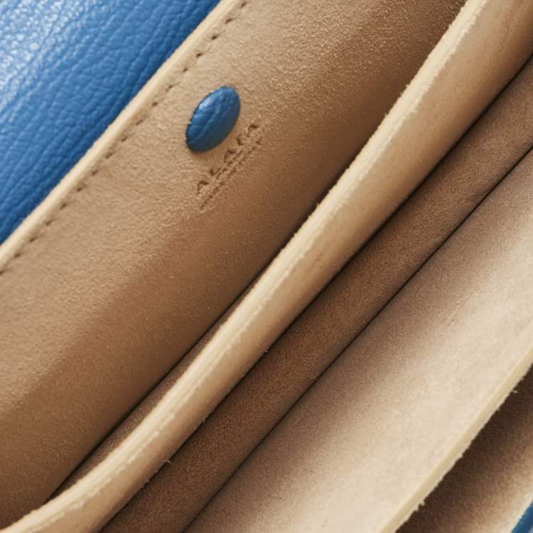 Pre Owned Alaia Blue Leather Small Le Papa Shoulder Bag