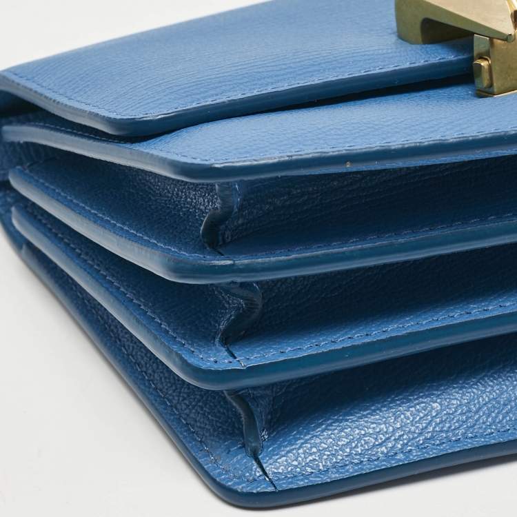 Pre Owned Alaia Blue Leather Small Le Papa Shoulder Bag