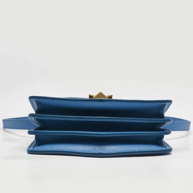 Pre Owned Alaia Blue Leather Small Le Papa Shoulder Bag