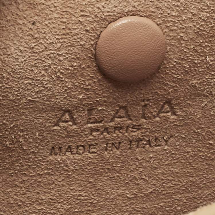 Pre Owned Alaia Beige Leather Large Le Papa Shoulder Bag