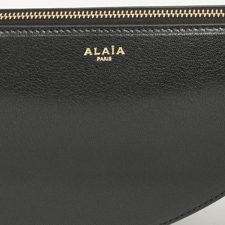 Pre Owned Alaia Black Leather Le Demi-Coeur Shoulder Bag