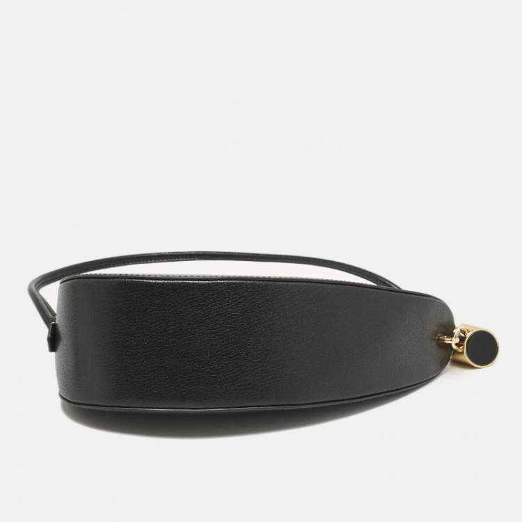 Pre Owned Alaia Black Leather Le Demi-Coeur Shoulder Bag