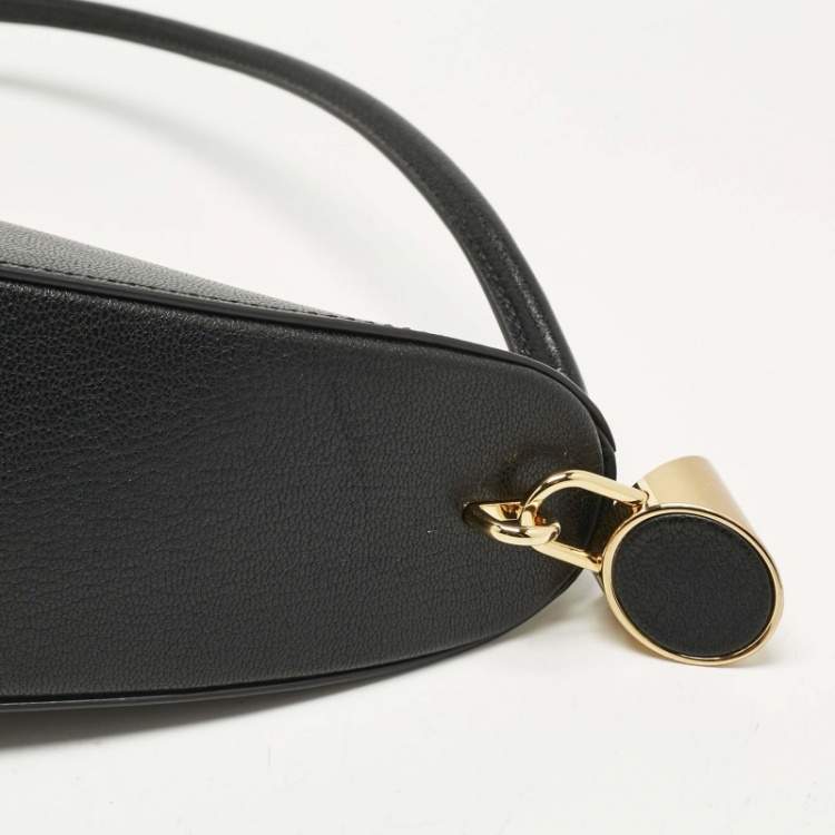 Pre Owned Alaia Black Leather Le Demi-Coeur Shoulder Bag