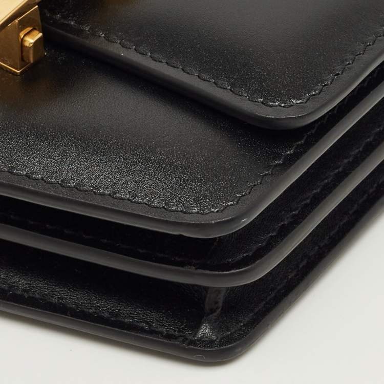 Pre Owned Alaia Black Leather Mini Le Papa Shoulder Bag