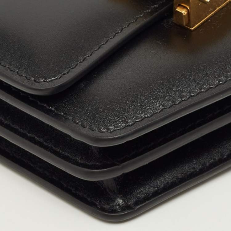 Pre Owned Alaia Black Leather Mini Le Papa Shoulder Bag