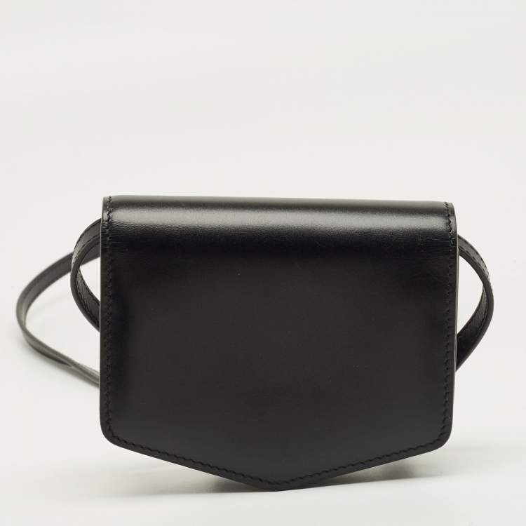 Pre Owned Alaia Black Leather Mini Le Papa Shoulder Bag