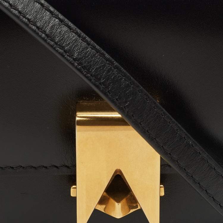 Pre Owned Alaia Black Leather Mini Le Papa Shoulder Bag