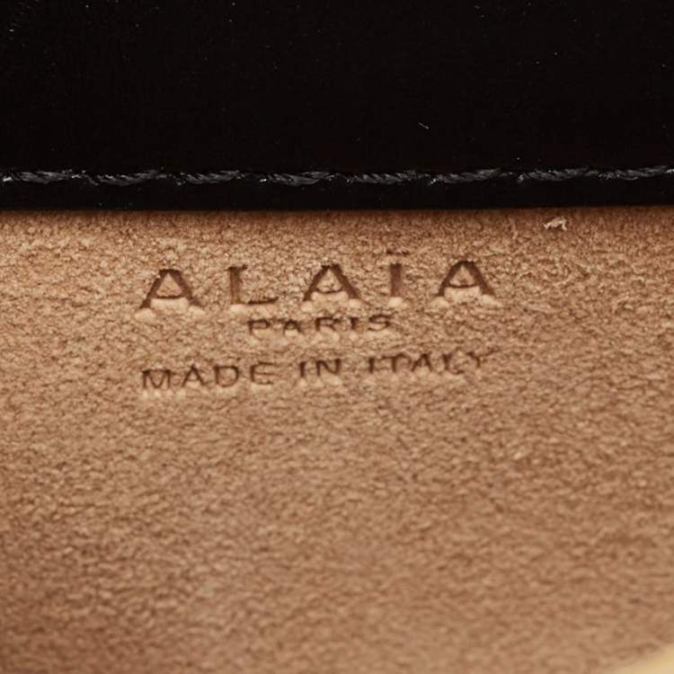 Pre Owned Alaia Black Leather Mini Le Papa Shoulder Bag