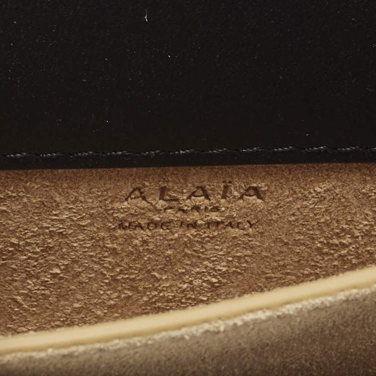 Pre Owned Alaia Le Papa Mini Black Leather Crossbody Bag