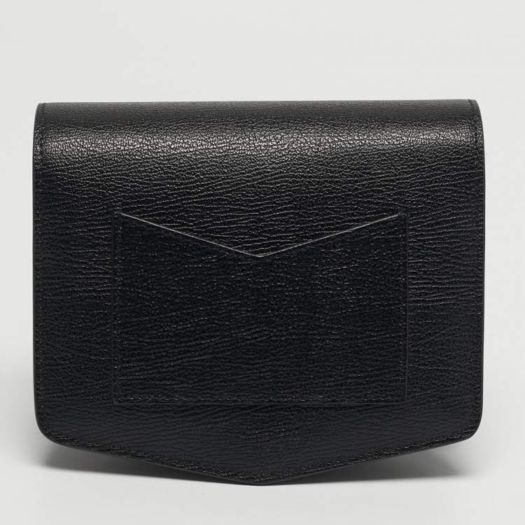 Pre Owned Alaia Le Papa Small Black Leather Shoulder Bag