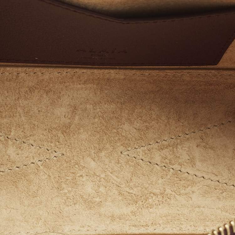 Pre Owned حقيبة كتف عُلاية لو تيكيل جلد وزخرف عنابي صغيرة