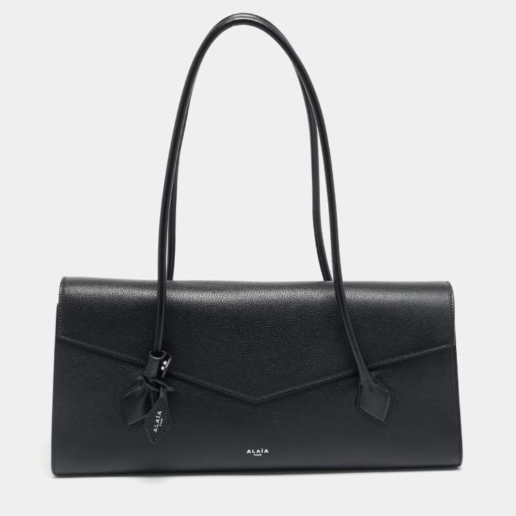 Pre Owned Alaia Le Teckel Flap Black Leather Tote