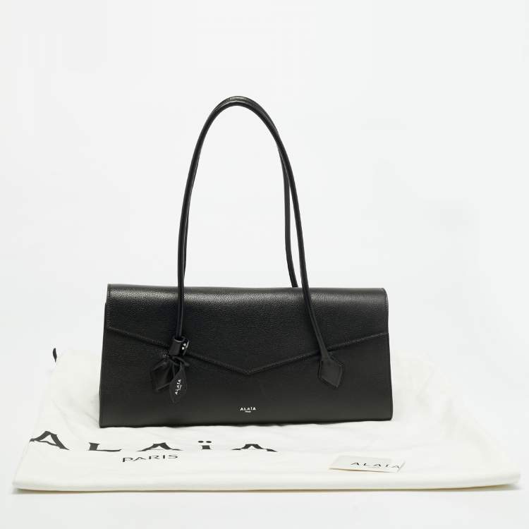 Pre Owned Alaia Le Teckel Flap Black Leather Tote