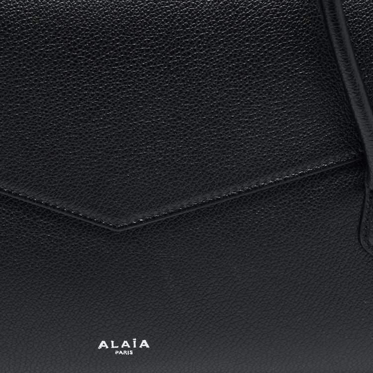 Pre Owned Alaia Le Teckel Flap Black Leather Tote