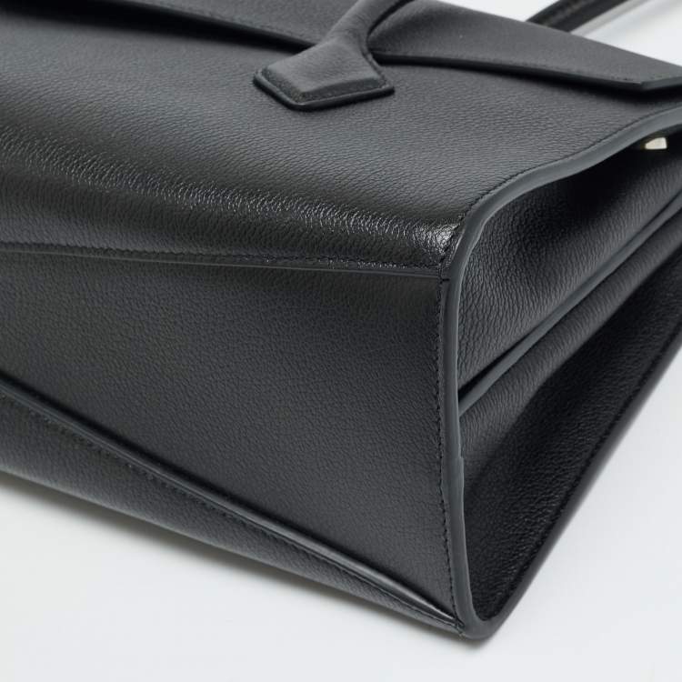 Pre Owned Alaia Le Teckel Flap Black Leather Tote