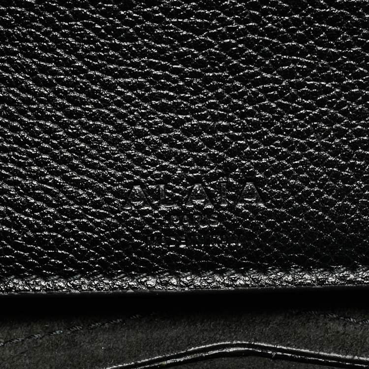 Pre Owned Alaia Le Teckel Flap Black Leather Tote