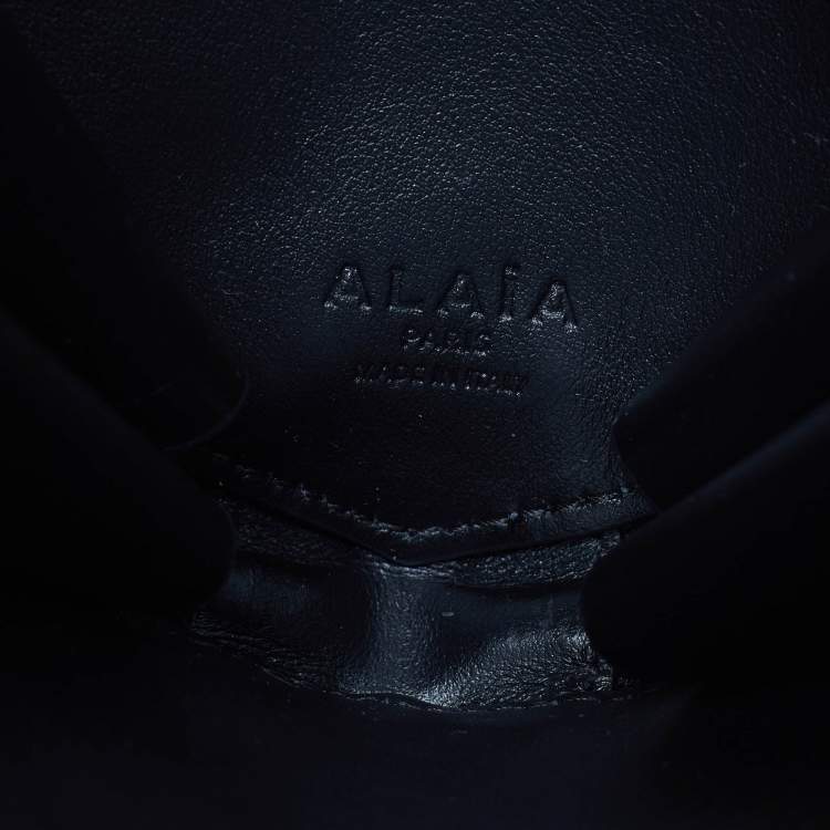 Pre Owned Alaïa Le Coeur Black Suede Crystal Embellished Shoulder Bag