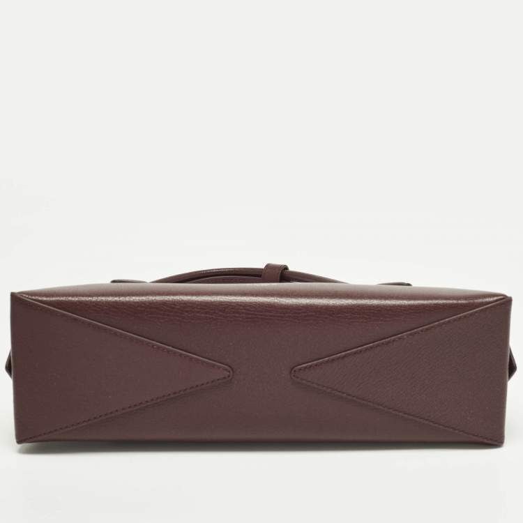 Pre Owned Alaia Le Teckel Medium Burgundy Leather Shoulder Bag