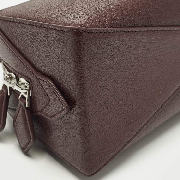 Pre Owned Alaia Le Teckel Medium Burgundy Leather Shoulder Bag