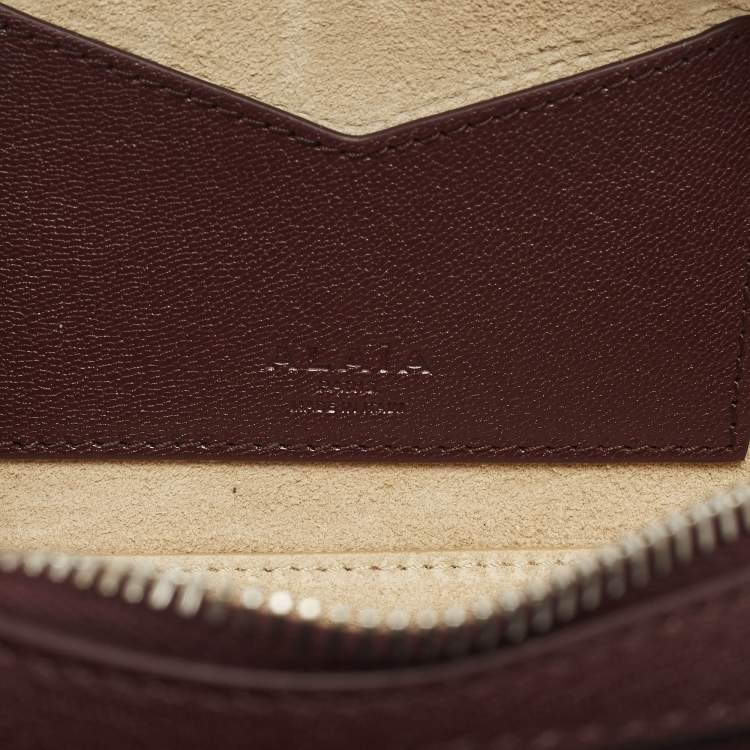 Pre Owned Alaia Le Teckel Medium Burgundy Leather Shoulder Bag