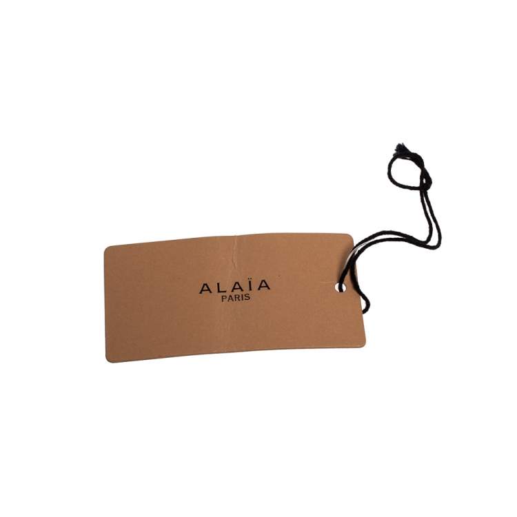 Pre Owned  Alaia Black Suede And Leather Crystal Embellished Rose Marie Mini Bucket Bag