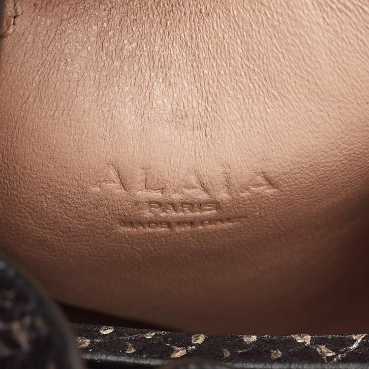 Pre Owned Alaia Black/Silver Small Rose Marie Bucket Bag