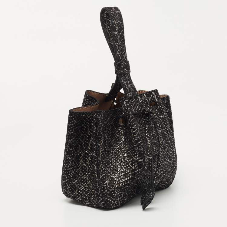 Pre Owned Alaia Black/Silver Small Rose Marie Bucket Bag