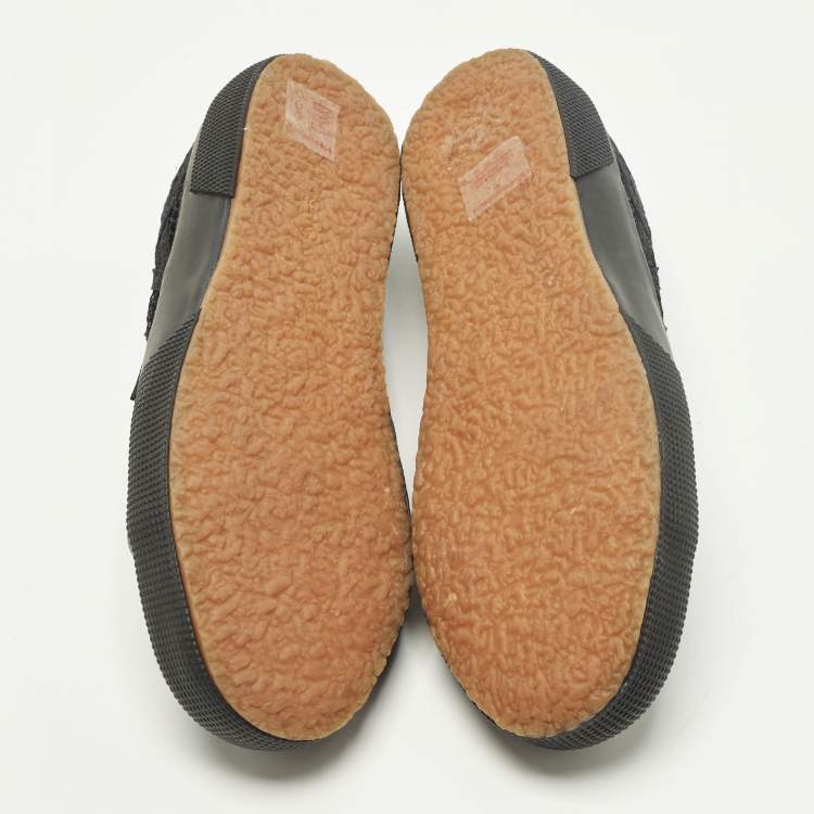 مملوكة مسبقًا Alaia Superga Size 36 Black Canvas and Net Lace Up Sneakers