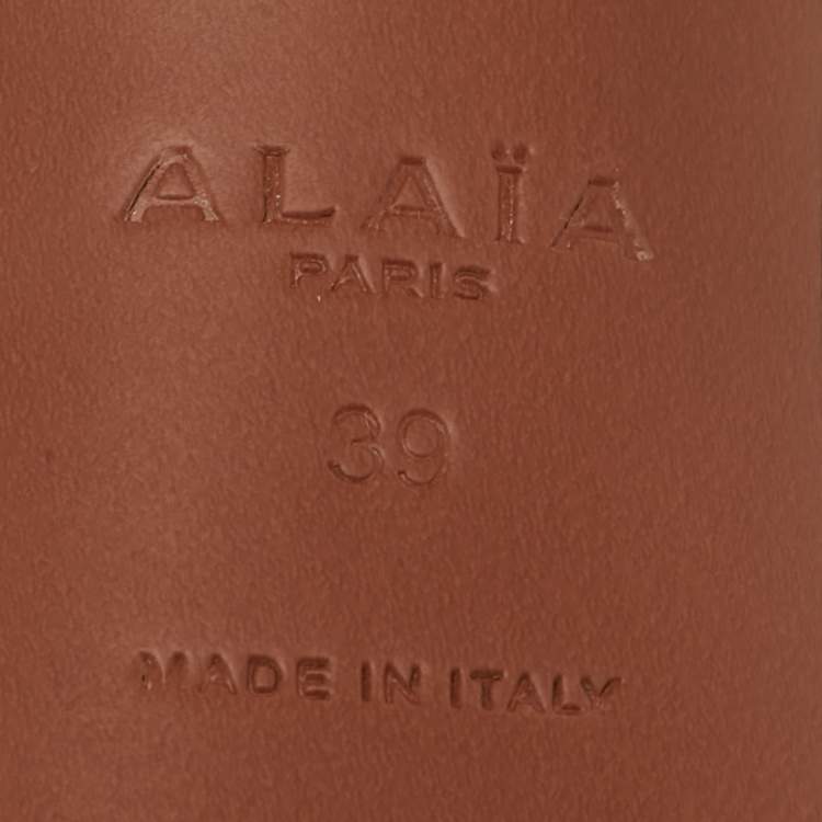 Pre Owned Alaia Le Coeur Size 39 Green Patent Leather and PVC Mules