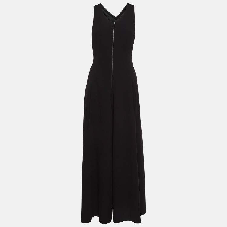 Pre Owned Alaia Black Crepe Sleeveless Jumpsuit M