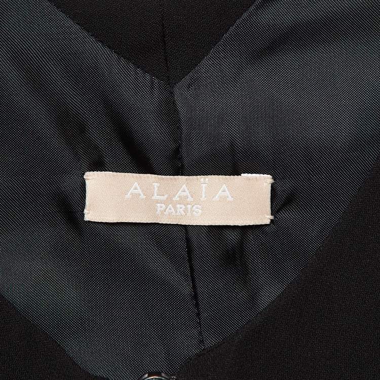 Pre Owned Alaia Black Crepe Sleeveless Jumpsuit M